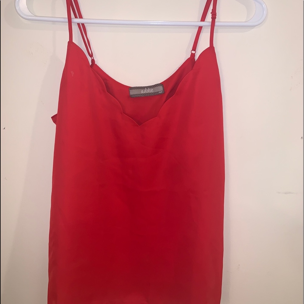 Red tank top - adjustable straps - small